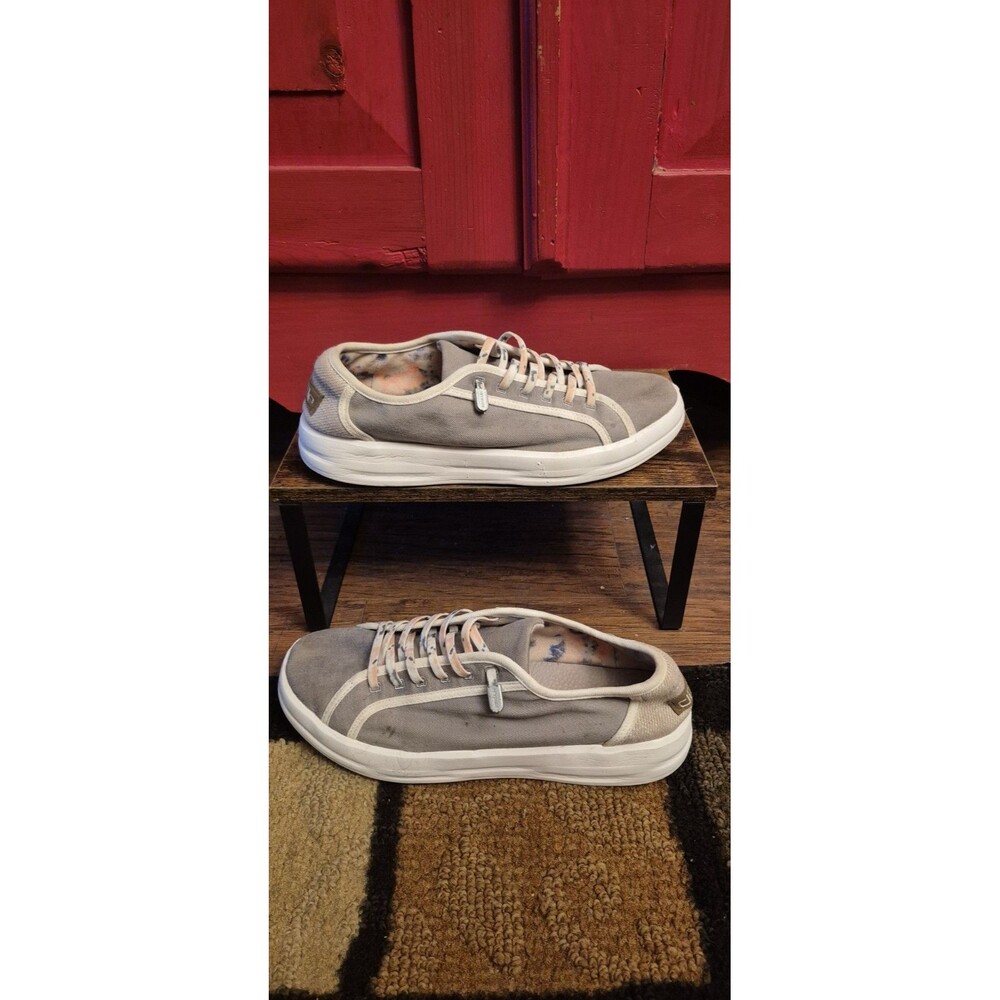 Hey Dude Womens 8 Karina Joy Stone Grey Slip On Shoes Casual GUC Slip On